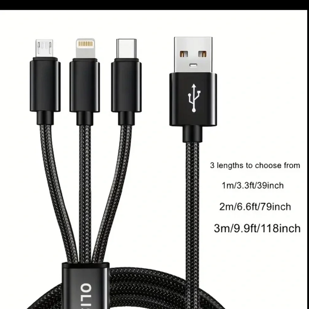 Black and Blue USB Charging Cables